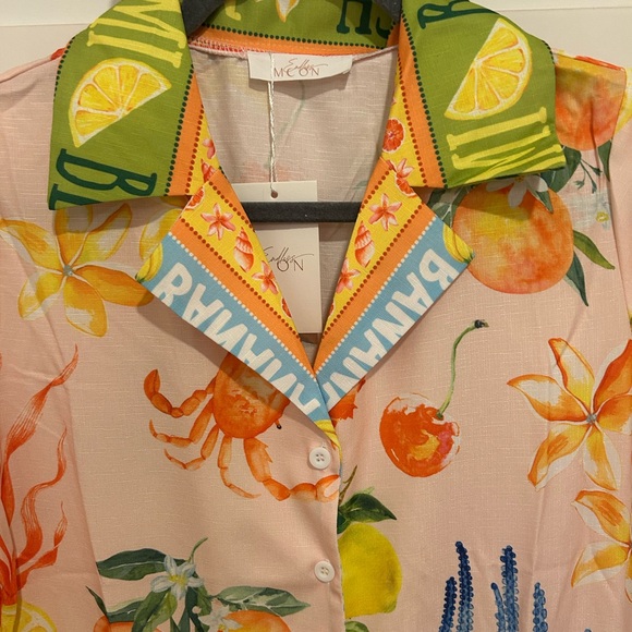 Tropical Print Jumpsuit NWOT - Picture 3 of 13
